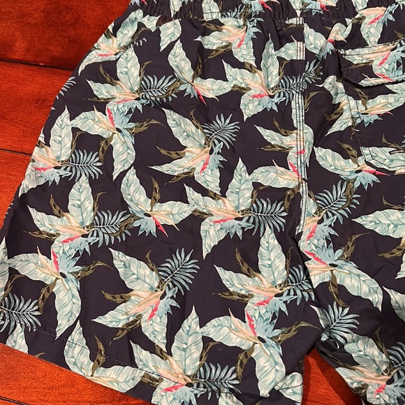Slate & Stone Blue Floral Tropical Swim Trunks Size M - Picture 5 of 10